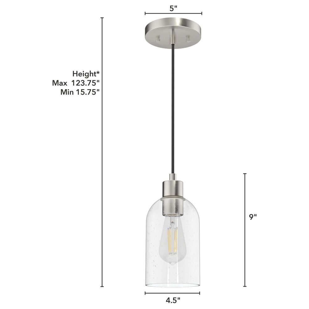 Hunter Lochmeade 1-Light Mini Pendant in Brushed Nickel, , large