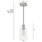 Hunter Lochmeade 1-Light Mini Pendant in Brushed Nickel, , large