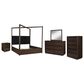 Millenium Dilenno 5-Piece Queen Canopy Bedroom Set in Dark Brown, , large
