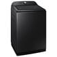Samsung 5.5 cu. ft. Extra-Large Capacity Smart Top Load Washer with Super Speed Wash and 7.4 cu. ft. Smart Electric Dryer with Steam Sanitize+ in Brushed Black, , large