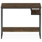 HOMLUX Moretti 35" Study Desk with Open Storage Space in Columbia Walnut, , large