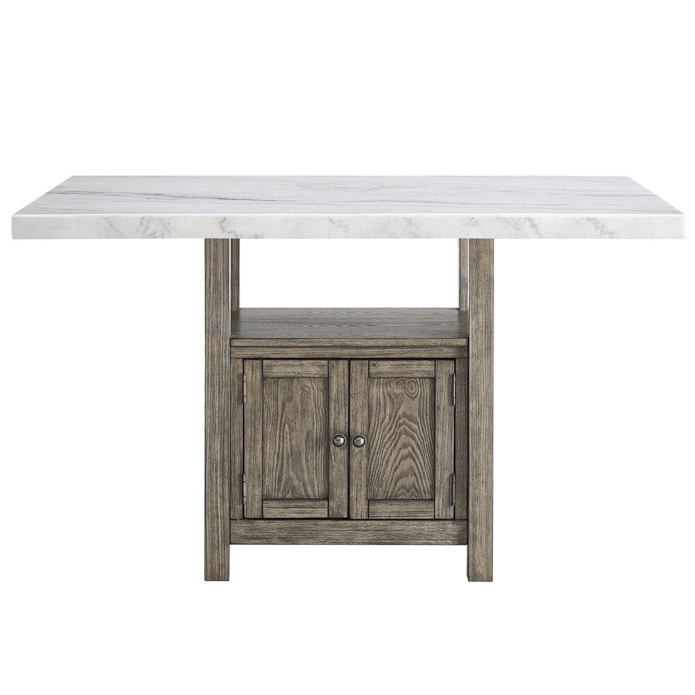 Crystal City Grayson Counter Height Dining table in Driftwood Table