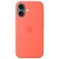 Apple Silicone Case with MagSafe for iPhone 16 in Tangerine, , large