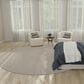 Nourison Courtyard Ivory and Silver 10" Round Indoor/Outdoor Area Rug, , large