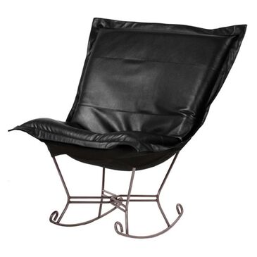 Howard Elliott Scroll Puff Rocker in Avanti Black, , large