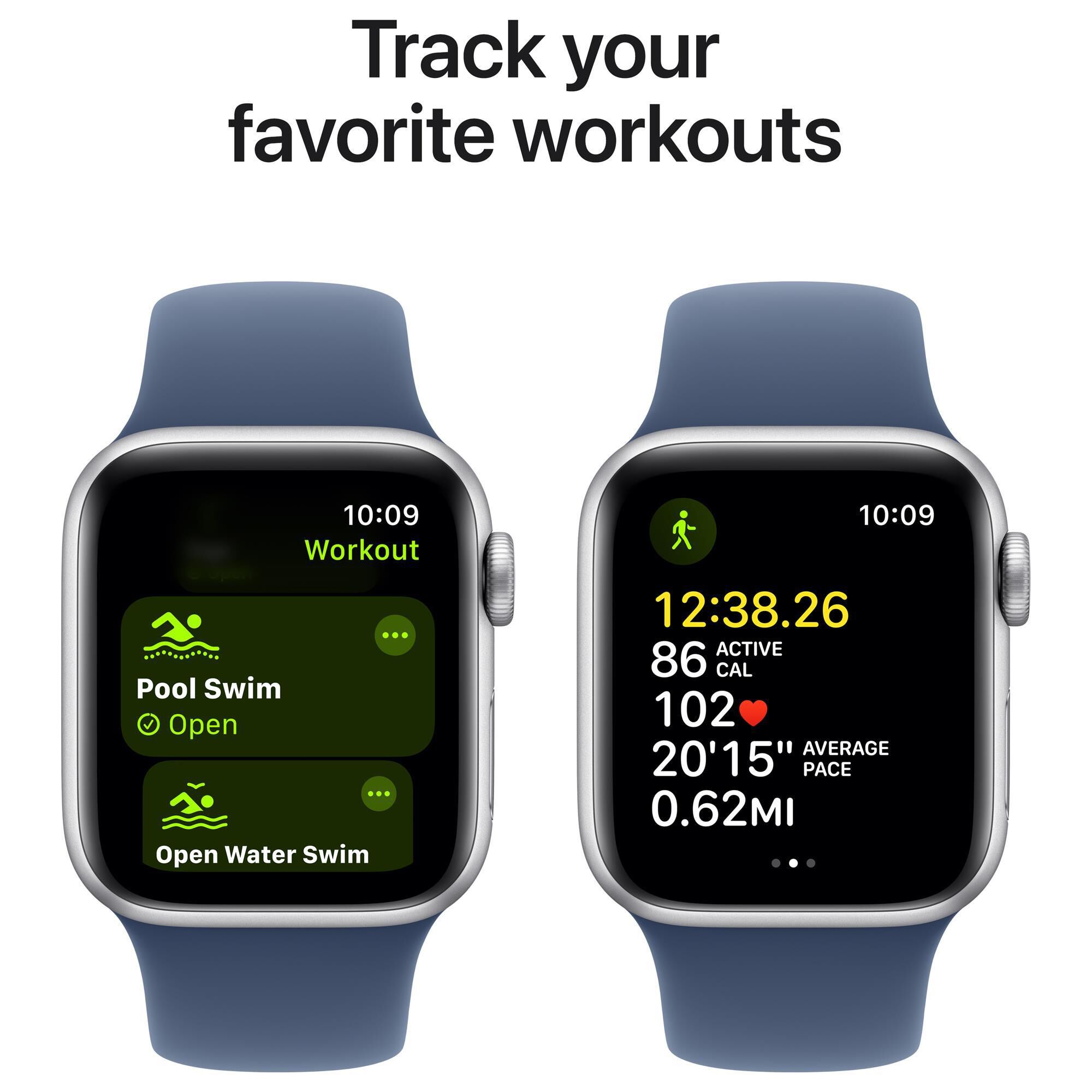 Apple Watch SE GPS 40mm Silver Aluminum Case with Denim