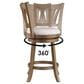 Office Star Products Miller Swivel Counter Stool with Linen Cushion Seat in Medium Oak, , large