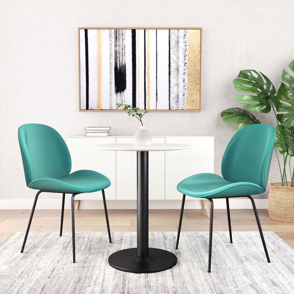 Zuo Modern Alto Bistro Table in White/Black, , large