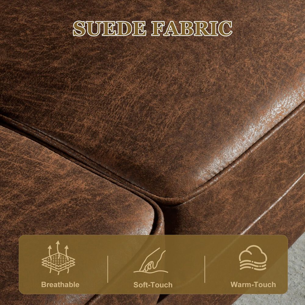 HOMLUX 72" Stationary Sofa in Dark Brown, , large