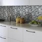 Shaw Molten Stretch Hexagon Obsidian 11.77" x 11.81" Glass Mosaic Sheet, , large