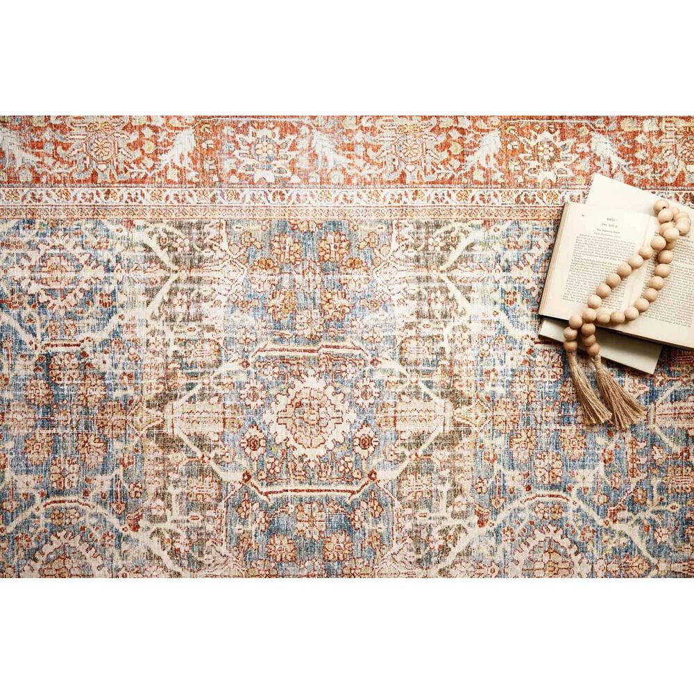 Loloi II Layla LAY-04 9&#39; x 12&#39; Ocean and Rust Area Rug, , large
