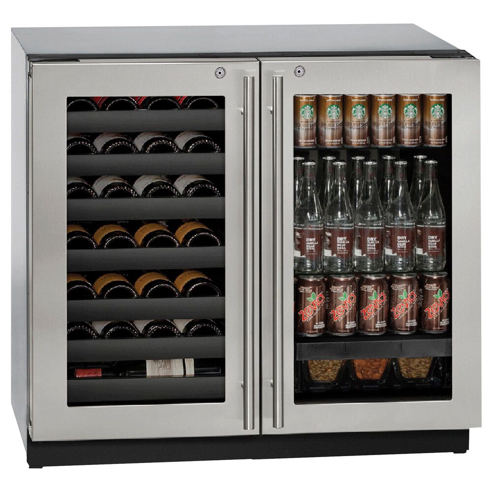 U-Line 36" Built-In Beverage Center in Stainless Steel, , large