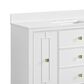 37B Kinsale 48" Single Bathroom Vanity Cabinet in Bright White with White Composite Stone Top and Backsplash, , large