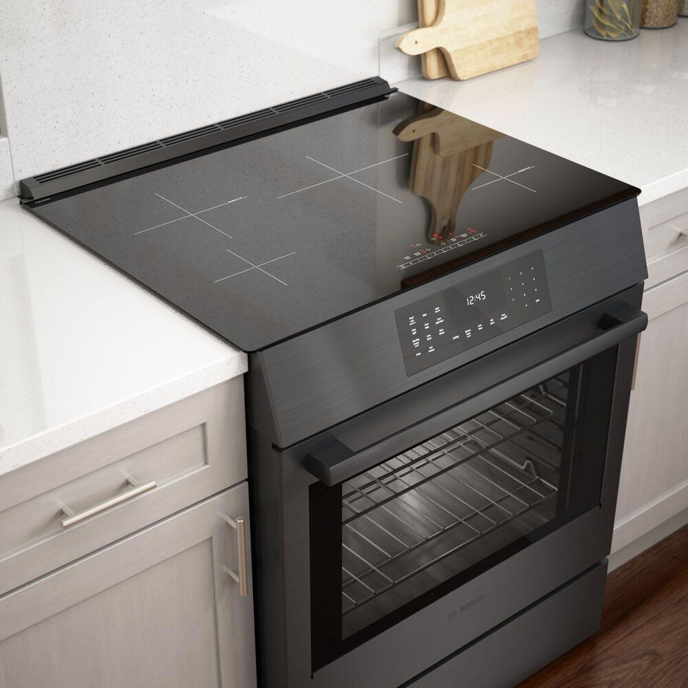 Bosch 800 Series 30&quot; Slide-in Electric Induction Range in Black Stainless Steel, , large