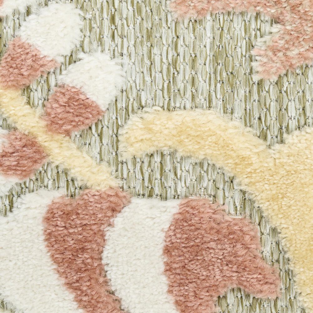 Nourison Aloha ALH17 Sage and Rose 2'8" x 4' Indoor/Outdoor Area Rug, , large
