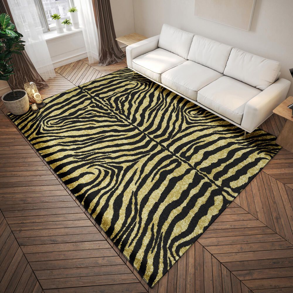Dalyn Rug Company Mali ML1 6&#39; x 9&#39; Gold Indoor/Outdoor Area Rug, , large