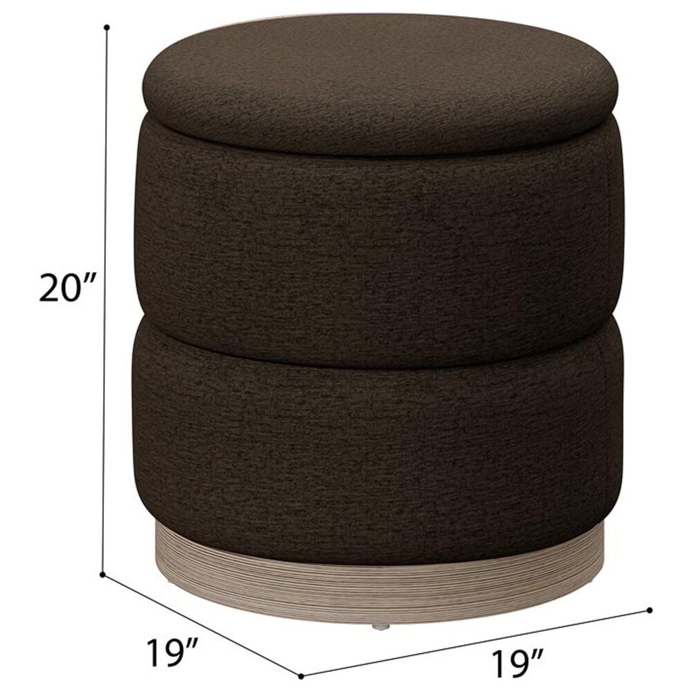 Golden Wave Furniture Dorset Storage Ottoman with Tray in Latte, , large