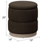 Golden Wave Furniture Dorset Storage Ottoman with Tray in Latte, , large