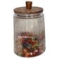 Housewares International 43.9 Oz Vertical Ribbed Jar in Clear, , large
