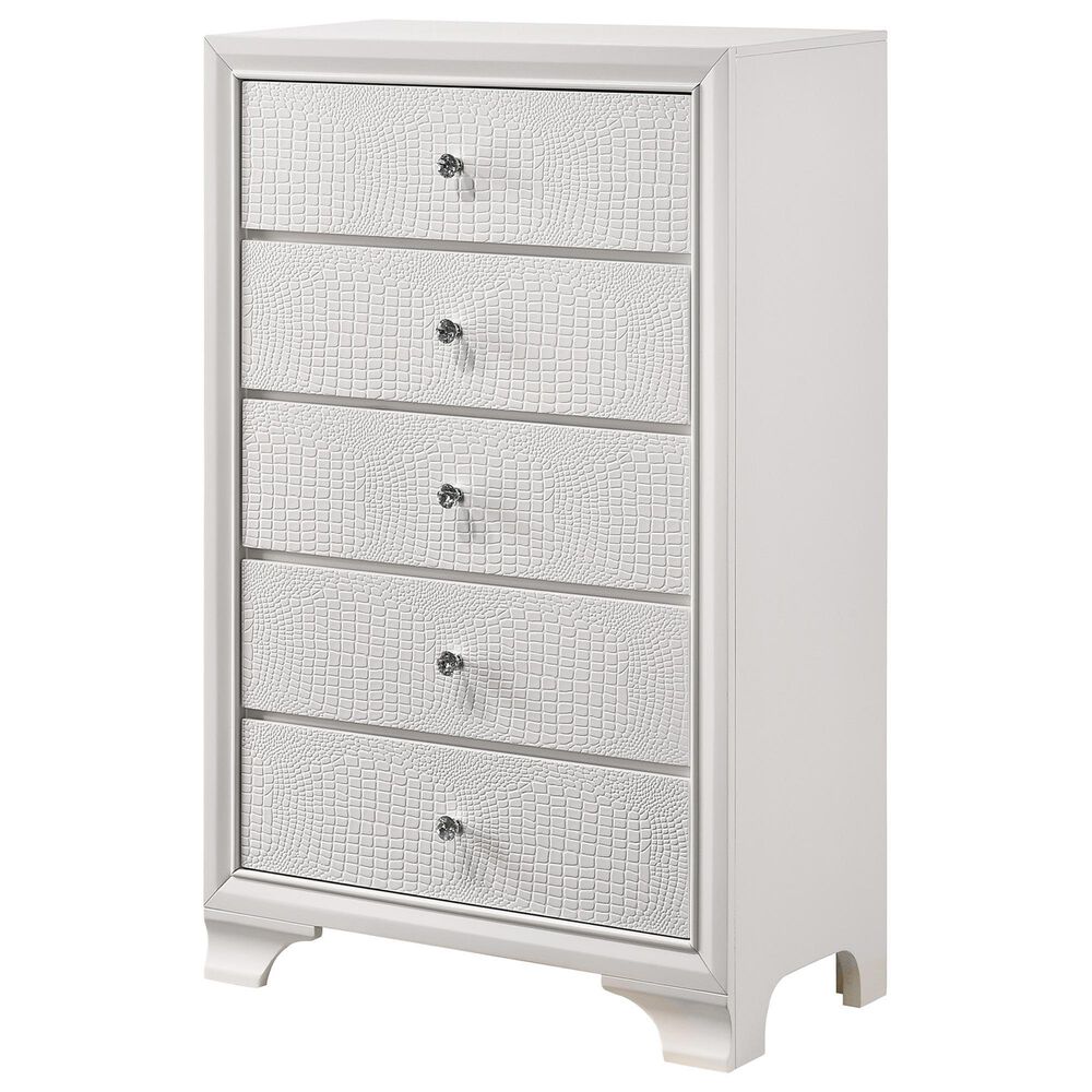Crown Mark Lyssa 5-Drawer Chest in Frost, , large