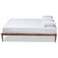 Baxton Studio Iseline Full Platform Bed Frame in Walnut Brown, , large