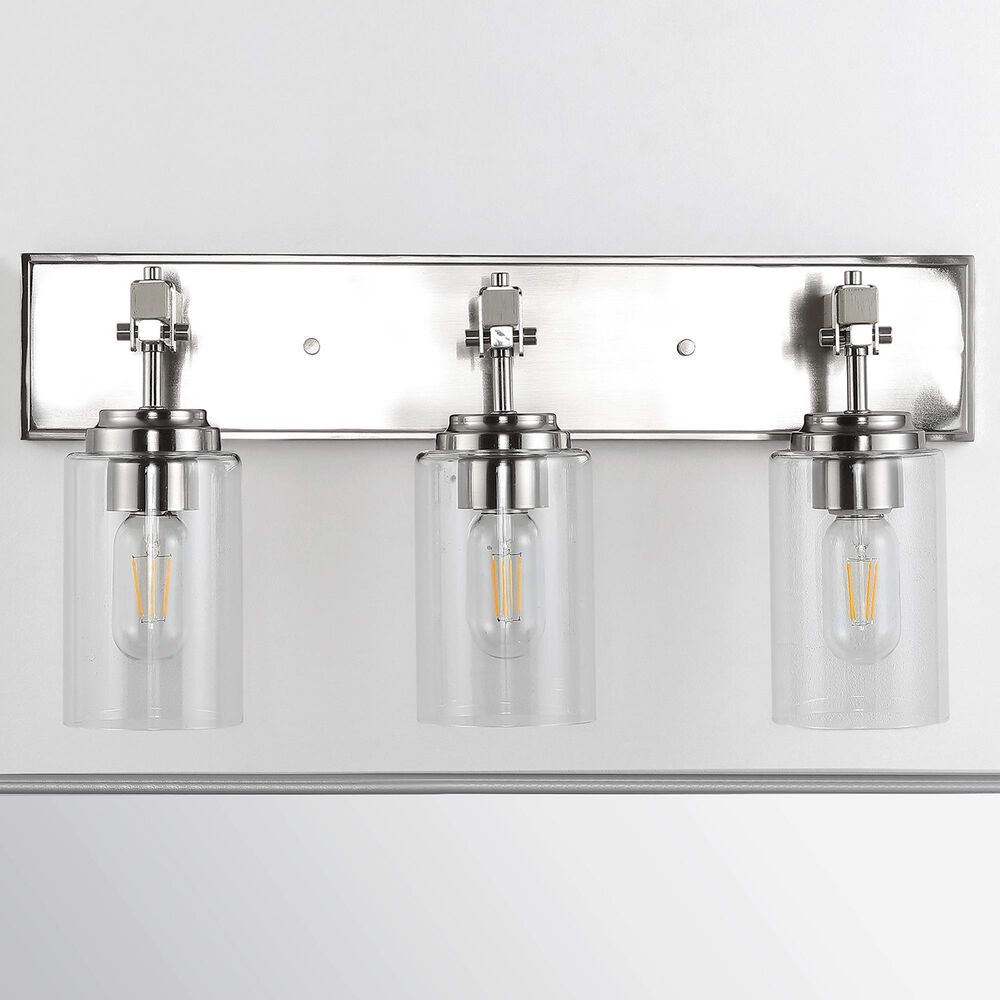 Safavieh Warley Wall Sconce in Nickel/Clear, , large