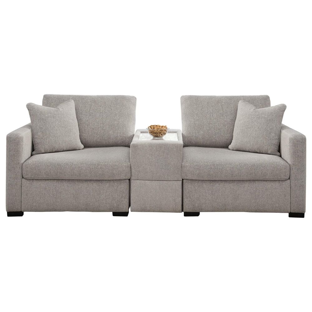 Ashley ModMax Luxe 3-Piece Symmetrical Sectional Sofa with Storage Console in Flint, , large