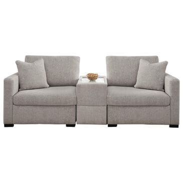 Ashley ModMax Luxe 3-Piece Symmetrical Sectional Sofa with Storage Console in Flint with Next-Gen Nuvella Performance Fabric, , large