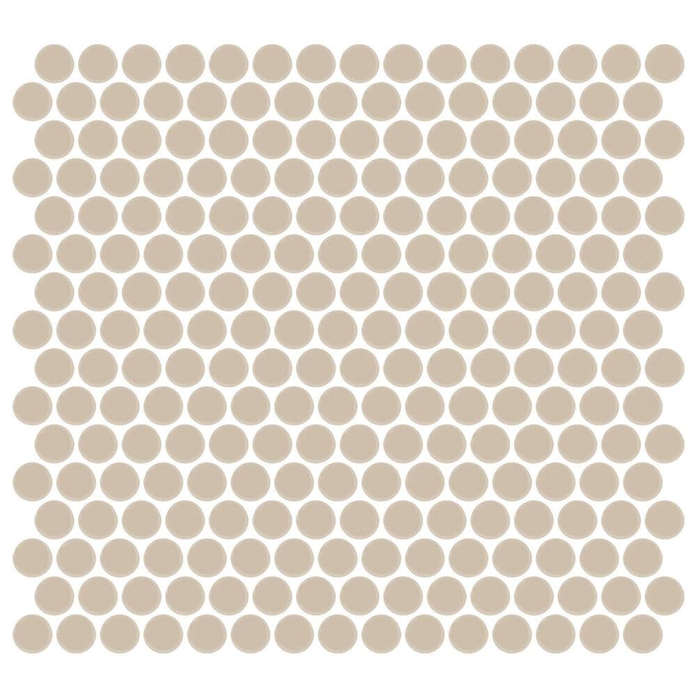Dal-Tile Color Wheel Matte Urban Putty 13"" X 11"" Ceramic Mosaic Sheet, , large