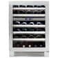 True Residential 5.52 Cu. Ft. Dual Zone Undercounter Wine Cabinet with Right Hinge and Glass Door in Stainless Steel, , large
