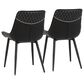 Linon Home Decor Edler Side Chair with Black Upholstery in Black (Set of 2), , large