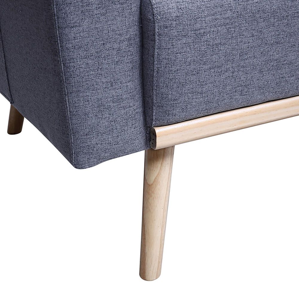 HOMLUX Accent Chair with USB Ports, Pockets and Pillow in Dark Gray, , large