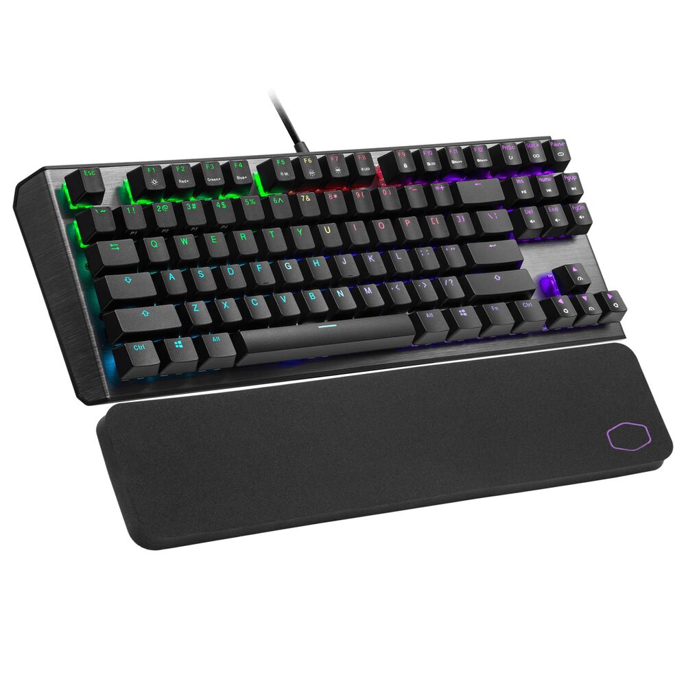 Cooler Master CK530 V2 Tenkeyless Gaming Mechanical Keyboard Red Switch with RGB Backlighting, On-The-Fly Controls, and Aluminum Top Plate, , large