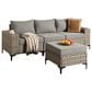 HOMLUX 4-Piece Patio Modular Sofa and Ottoman Set in Dark Gray, , large