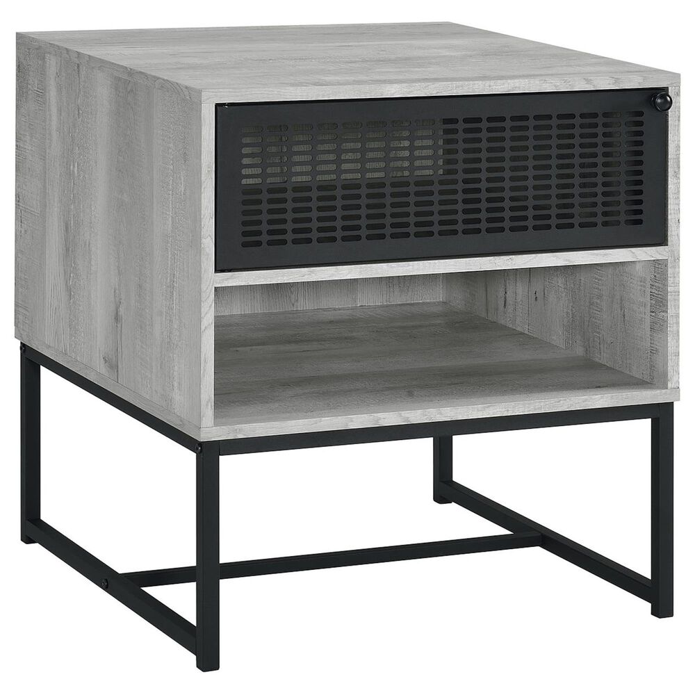 Mayberry Hill Tatiana End Table in Grey and Black, , large