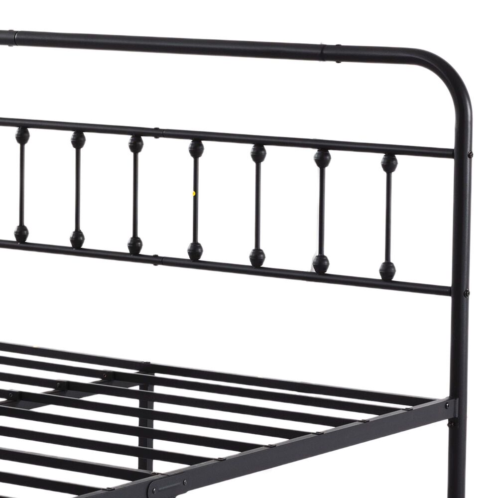 HOMLUX Full Metal Bed Frame with Sturdy Slats in Black, , large