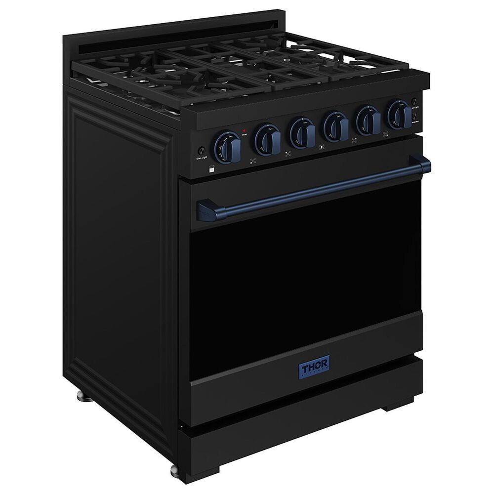 Thor Kitchen Gordon Ramsay 4.6 Cu. Ft. Professional Liquid Propane Range with Blue Handle Kit in Black, , large