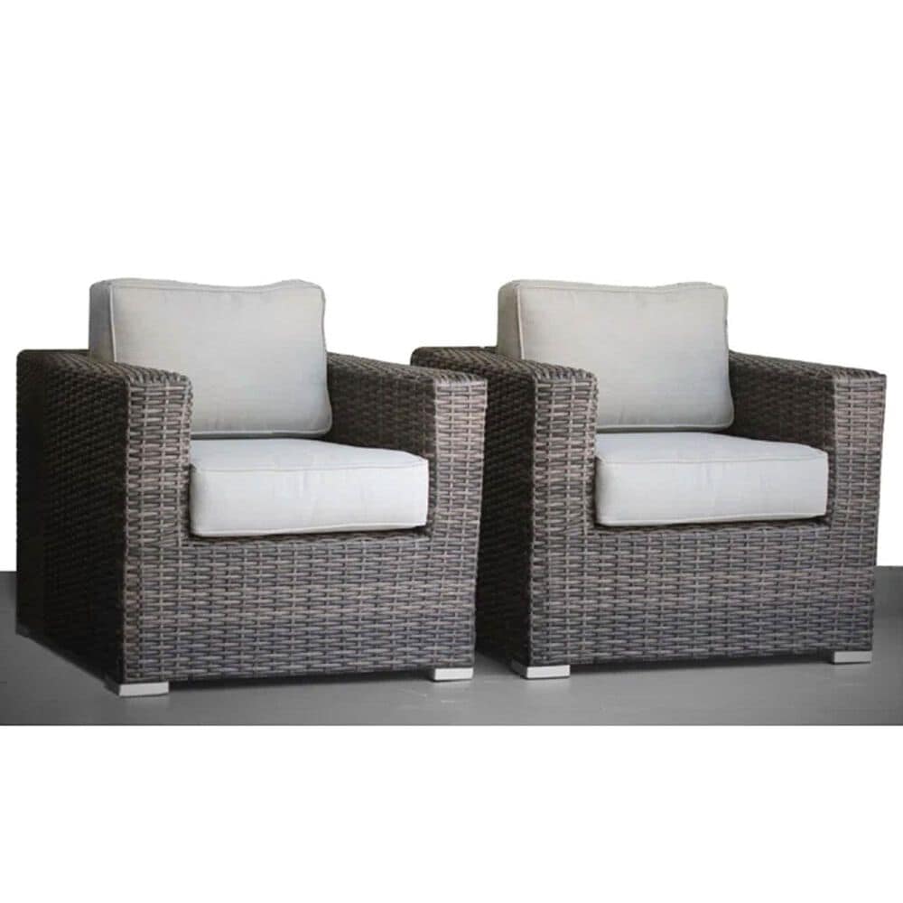 Hearth and Haven Comfort-Ready Patio Chair with Plush Cushions in Espresso (Set of 2), , large