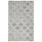 Feizy Belfort Geometric 5" x 8" Gray and Ivory Area Rug, , large
