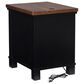 Ashley Wildenauer Chair Side End Table in Warm Satin Black and Brown, , large