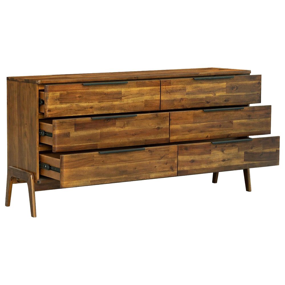 Lh Imports Remix 6-Drawer Dresser in Estelle Brown, , large