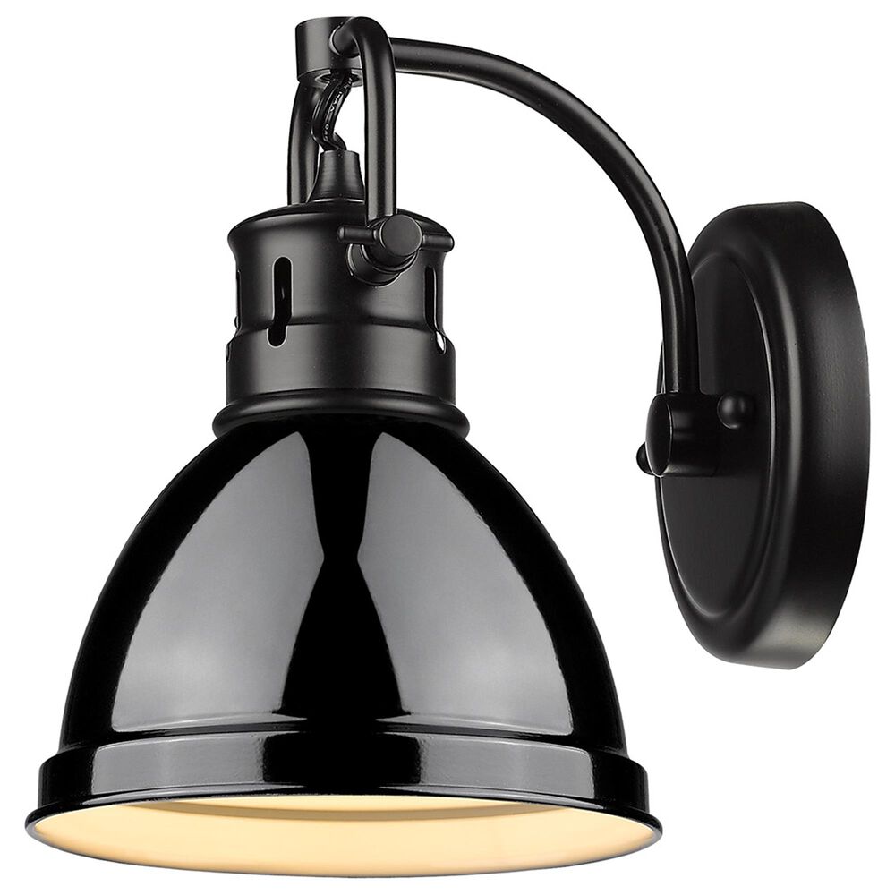 Golden Lighting Duncan 1-Light Bath Vanity in Matte Black, , large