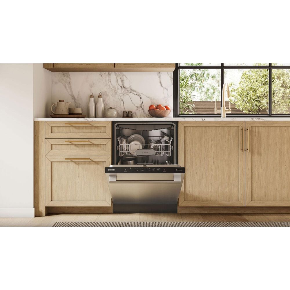 Bosch 300 Series 24&quot; Built-In Bar Handle Dishwasher with Anti-Fingerprint in Stainless Steel, , large
