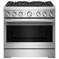 KitchenAid 36" Freestanding Dual Fuel Range with No Preheat Air Fry Mode in Stainless Steel, , large