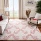 Safavieh Micro-Loop 9" x 12" Pink and Beige Area Rug, , large