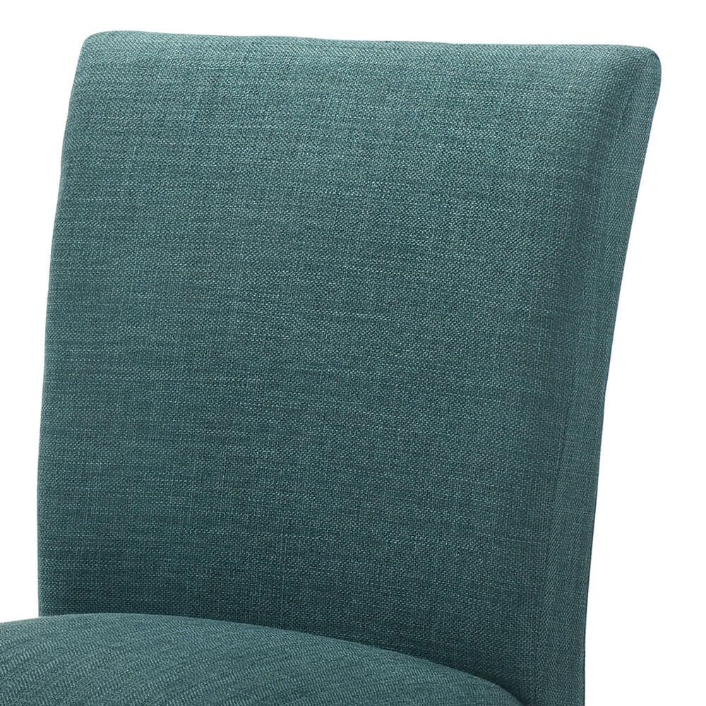 Coaster Cantley Side Chair with Teal Blue Cushion in Rich Brown, , large