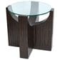 Nicolette Home Beckham Round Accent Table in Rustic Tavern and Clear, , large