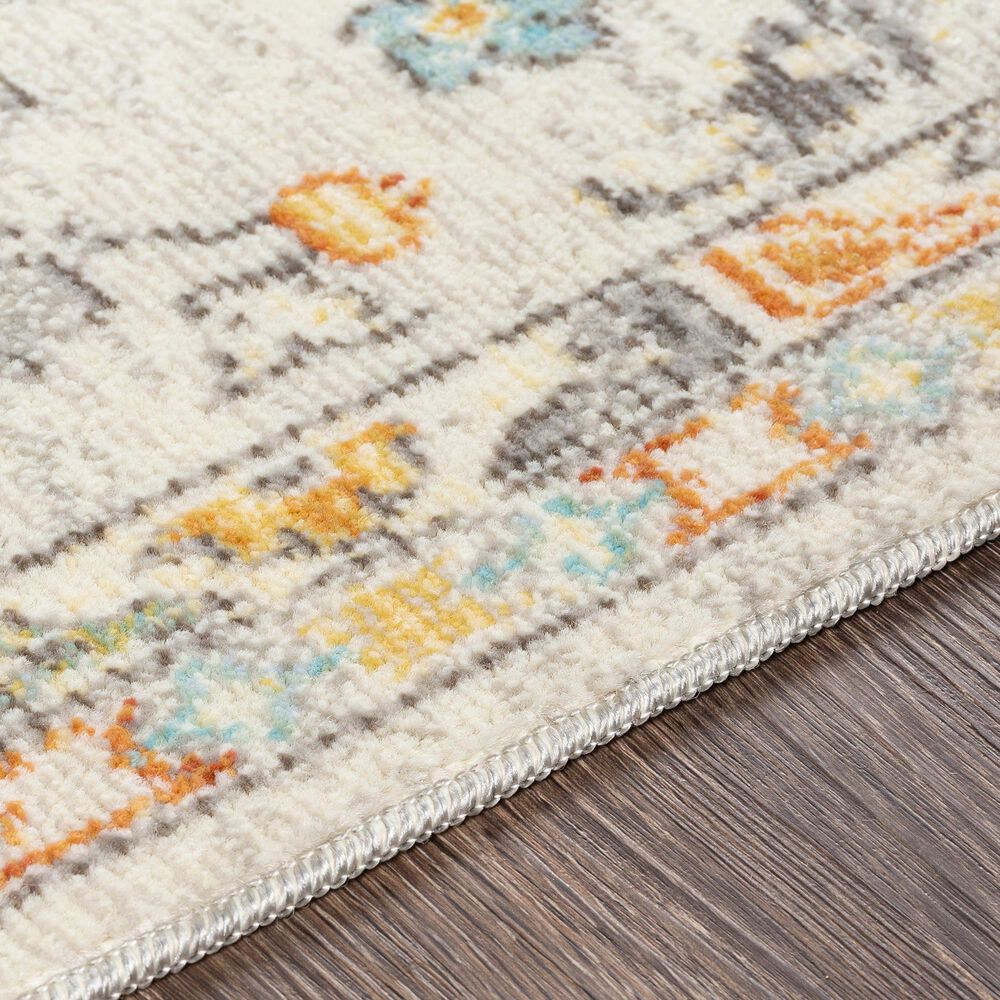 Surya Bodrum 5&#39;3&quot; x 7&#39;3&quot; Ivory, Orange, Saffron, Gray, Camel and Blue Area Rug, , large