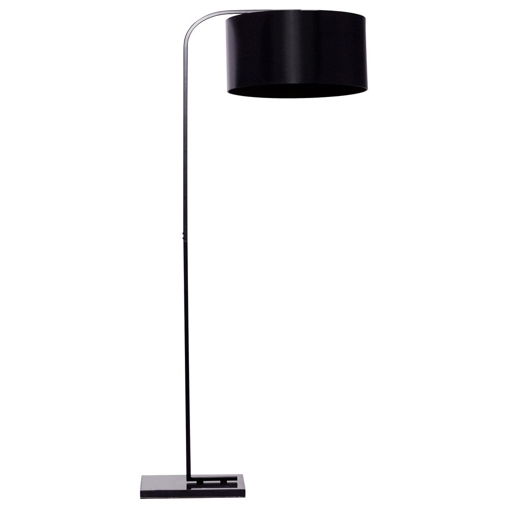 Maple and Jade Industrial Floor Lamp in Black, , large