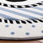 Safavieh Carousel 3" Round Ivory and Navy Kids  Area Rug, , large
